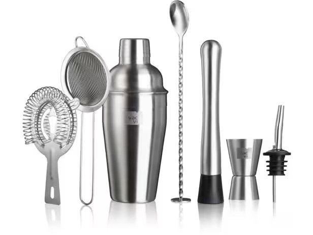 Vacuvin Drink Mixer Set Cocktail Set 7-teilig 550 l, Silber