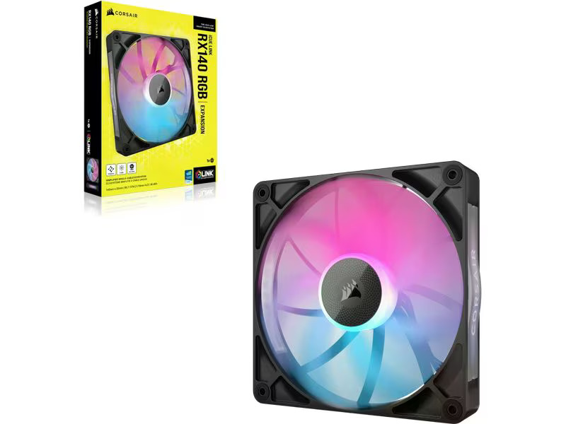 Corsair iCUE LINK RX140 RGB Einzellüfter-Erweiterung Schwarz