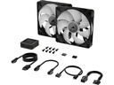 Corsair PC-Lüfter iCUE LINK RX140 RGB Schwarz, 2er Starter-Kit