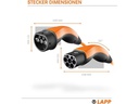 Lapp Ladekabel für Elektroauto Typ 2, 7.4kW, 32A, 5 m, Orange