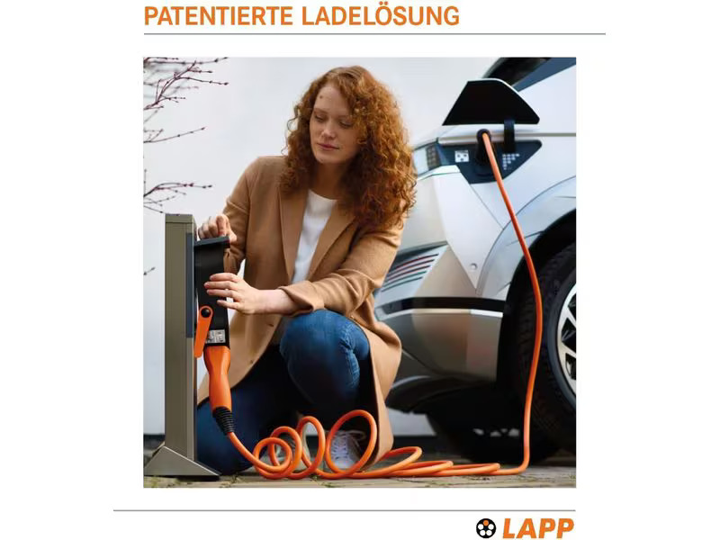 Lapp Ladekabel für Elektroauto Typ 2, 7.4kW, 32A, 5 m, Orange