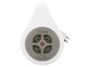 STEFFEN Kabelrolle mit Griff 4 x T13, Weiss / Grau, 7 m Kabel