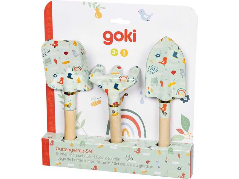 Goki Gartengeräte-Set, Frühling 3 Teile