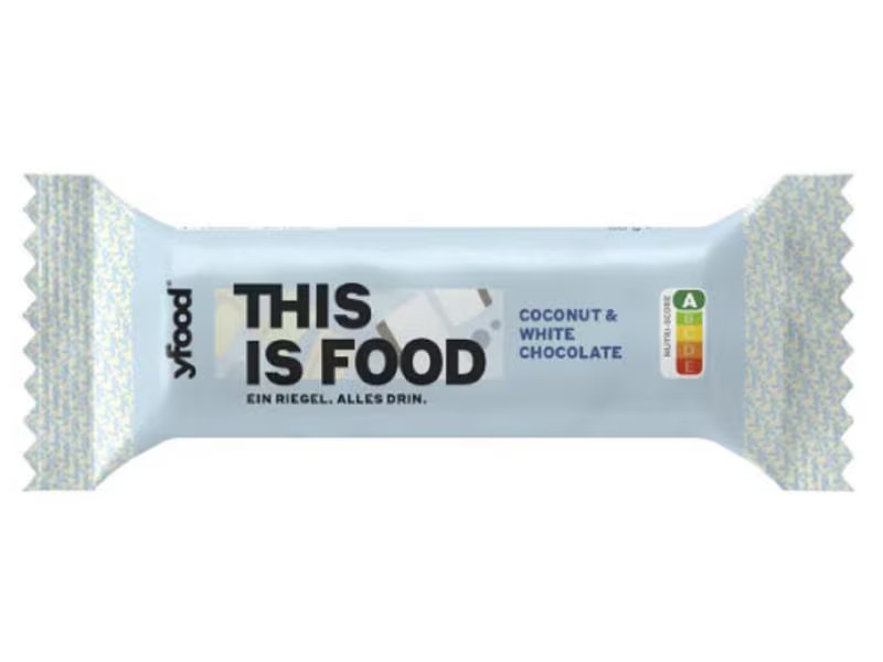 YFOOD Riegel Coconut and White Chocolate 12 x 60 g