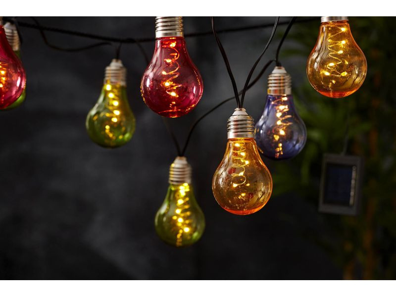 EGLO Leuchten Lichterkette SOLAR 10 LEDs, 190 cm, Mehrfarbig