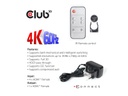 Club 3D Switchbox HDMI 2.0 UHD, 4 Port