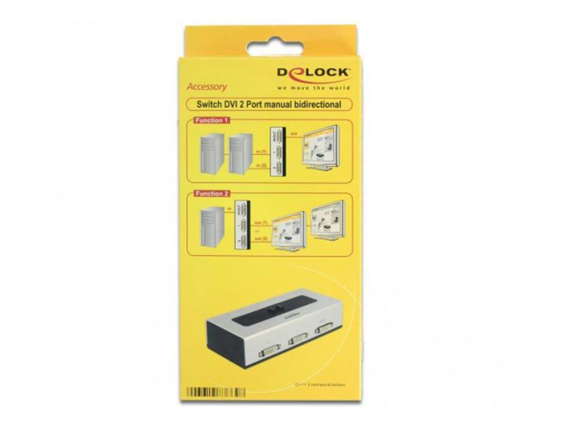 Delock Switchbox DVI 2 Port DVI-I (24+5)