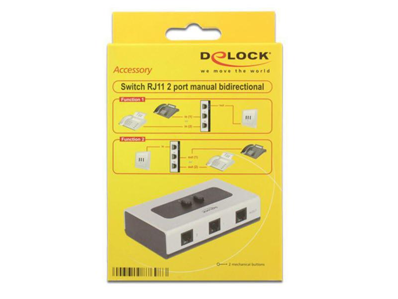 Delock Switchbox RJ-11, 2 Port