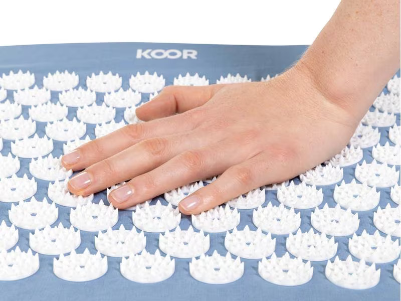 KOOR Akupressur-Fussmatte Blau/Weiss