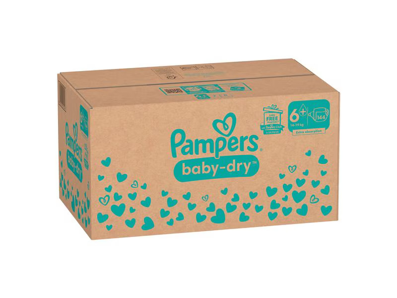 Pampers Windeln Baby Dry Extra Large Grösse 6+