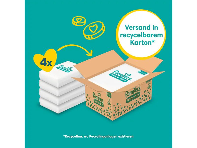 Pampers Windeln Baby Dry Extra Large Grösse 6+