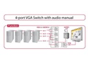 Delock VGA-Switchbox 4 Port mit Audio