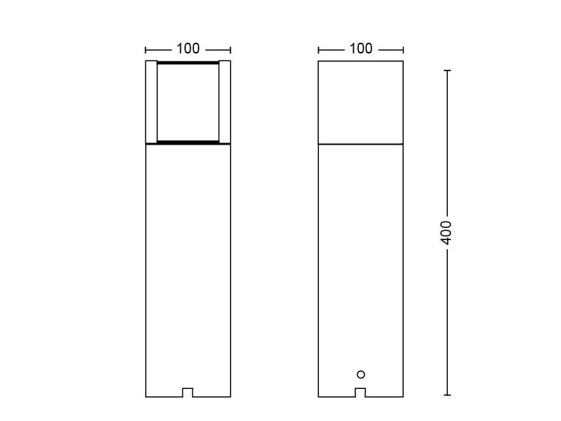 Philips Outdoor Niedervolt Arbour Sockel-Erweiterung 2700K anthrazit
