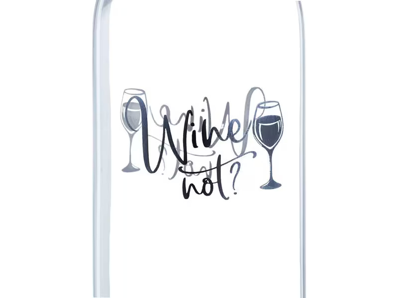 relaxdays Universal Weinglas Wine not 750 ml, 1 Stück, Transparent