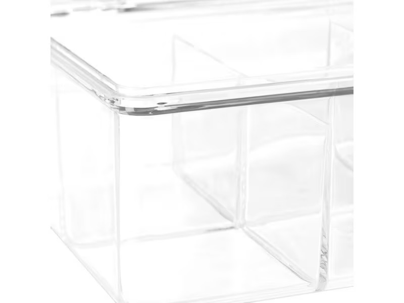 relaxdays Teebeutel-Box Transparent