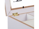 relaxdays Teebeutel-Box Grau/Weiss