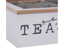 relaxdays Teebeutel-Box Grau/Weiss