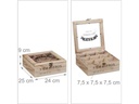 relaxdays Teebeutel-Box Braun