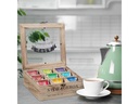 relaxdays Teebeutel-Box Braun