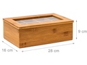 relaxdays Teebeutel-Box Braun