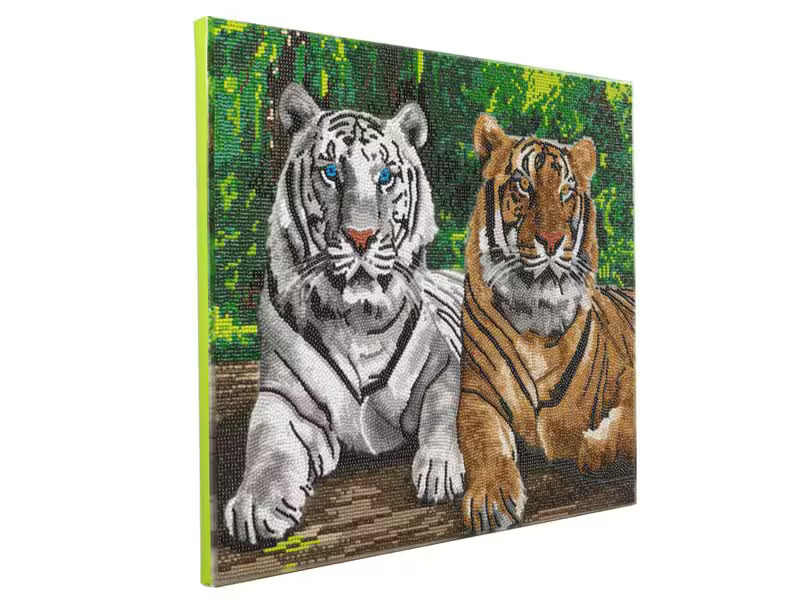 CRAFT Buddy Bastelset Crystal Art Kit Tigers 40 x 50 cm