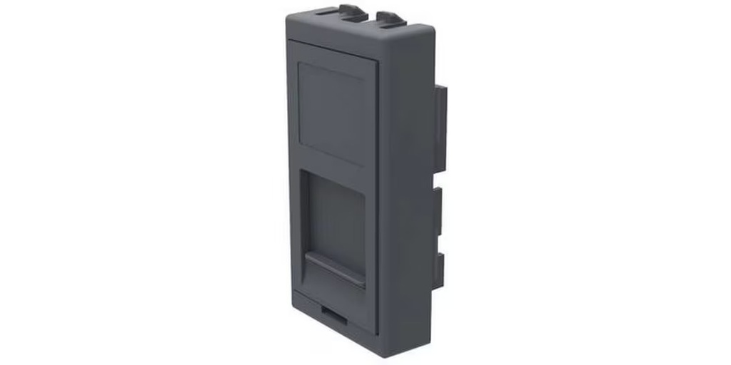 Max Hauri Keystone-Modul 45 x 22.5 mm für 1x RJ-45, Anthrazit