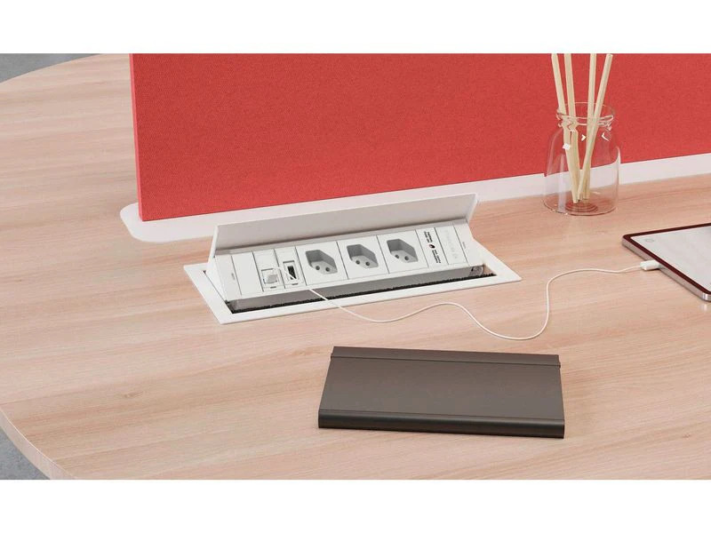 Max Hauri Einbaurahmen BOX L 6-Fach, Weiss
