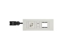 Max Hauri Steckdoseneinheit INTRO2.0 T13, USB-A/C, Leermodul Weiss