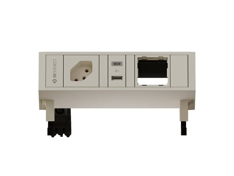 Max Hauri Steckdoseneinheit SUPRA T13, USB-A/C, Leermodul Weiss