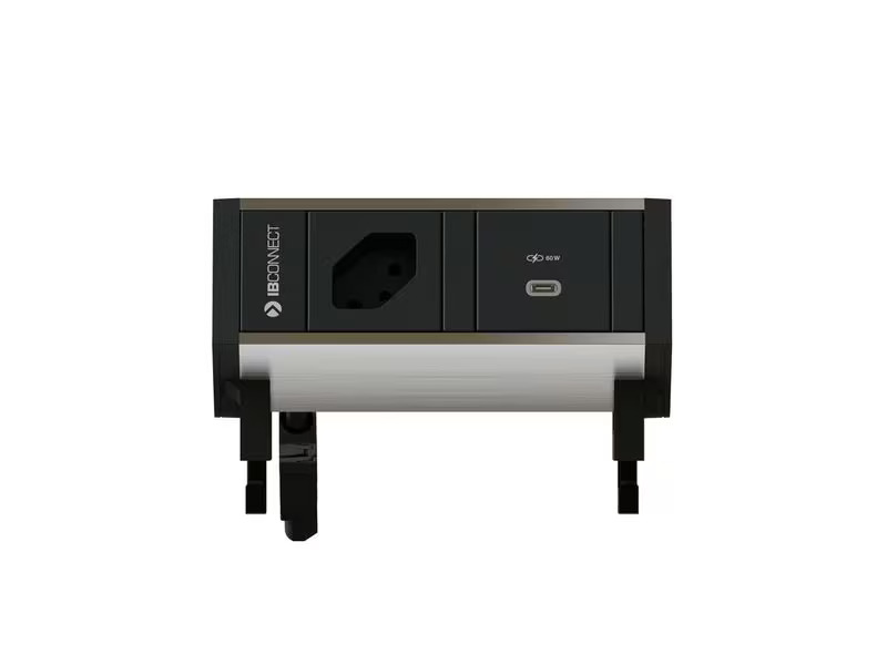 Max Hauri Steckdoseneinheit SUPRA T13, USB-C 60W eloxiert