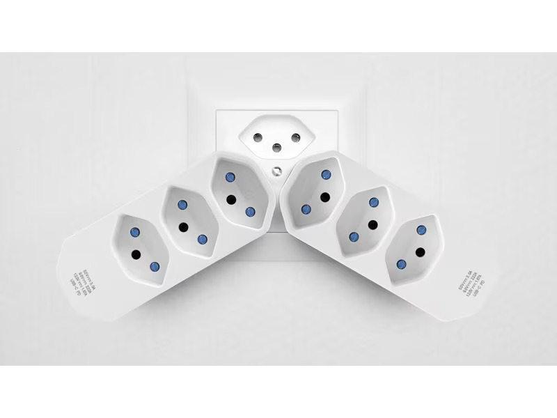 STEFFEN Mehrfachstecker 3 x T13, drehbar 320°, Weiss