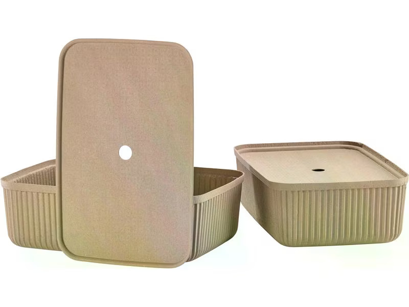 Zone Denmark Aufbewahrungsbox Pulp L 2 Stück, Beige