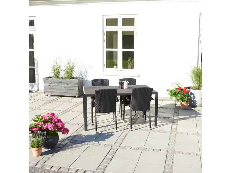COCON Tisch Alice, 150 x 90 cm, Grau/Schwarz