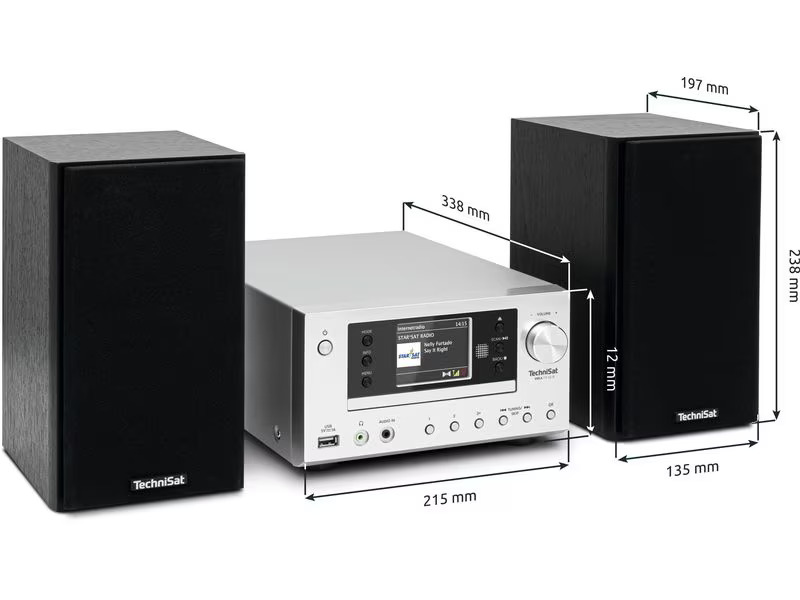 Technisat Micro-HiFi Anlage Viola 710 CD IR Schwarz/Silber
