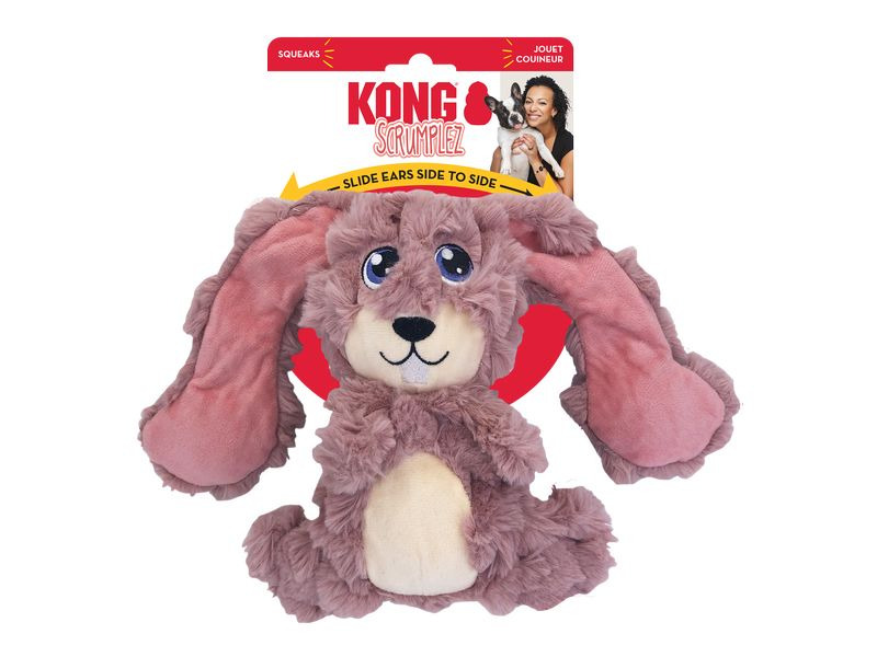 Kong Scrumplez Bunny M, 28 x 7 x 20 cm, rosa