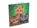 CRAFT Buddy Bastelset Crystal Art Card Katzen