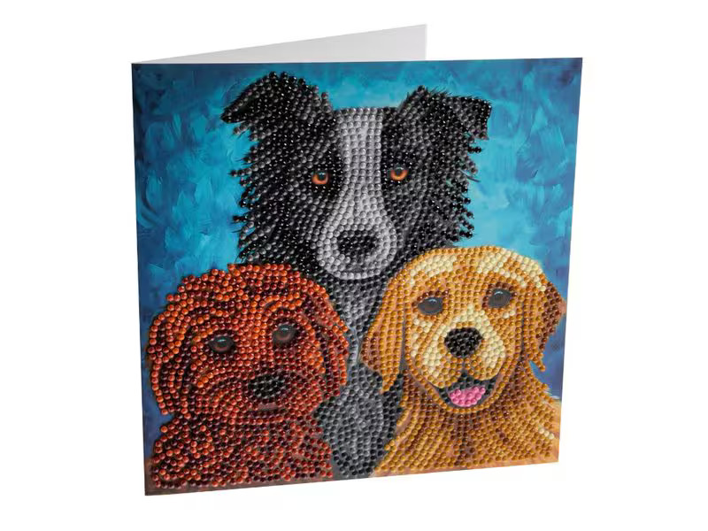 CRAFT Buddy Bastelset Crystal Art Card Hunde