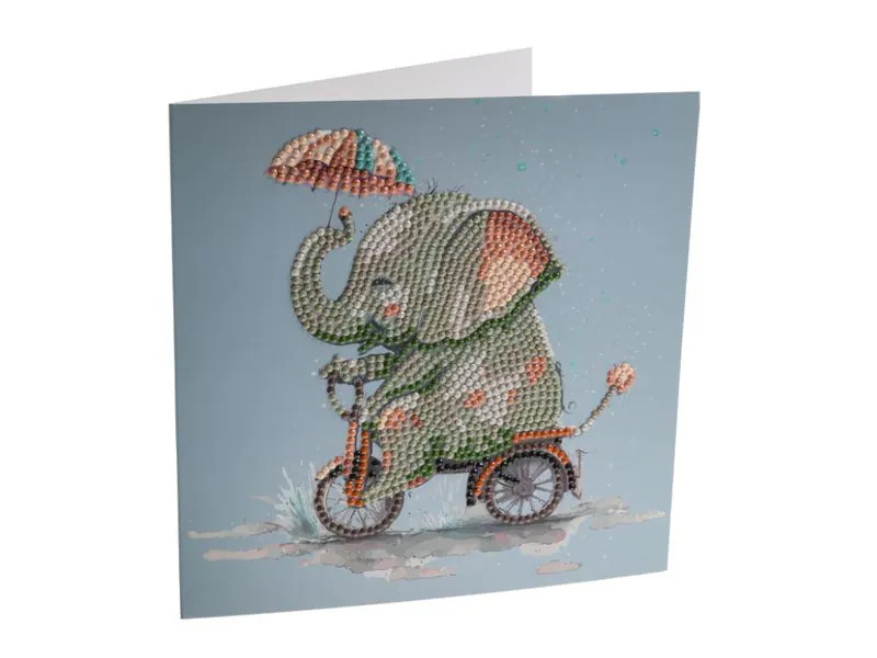 CRAFT Buddy Bastelset Crystal Art Card Elefant