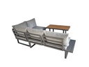 COCON Loungeset Montreux, Anthrazit/Grau, 4 Sitzplätze