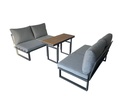 COCON Loungeset Montreux, Anthrazit/Grau, 4 Sitzplätze