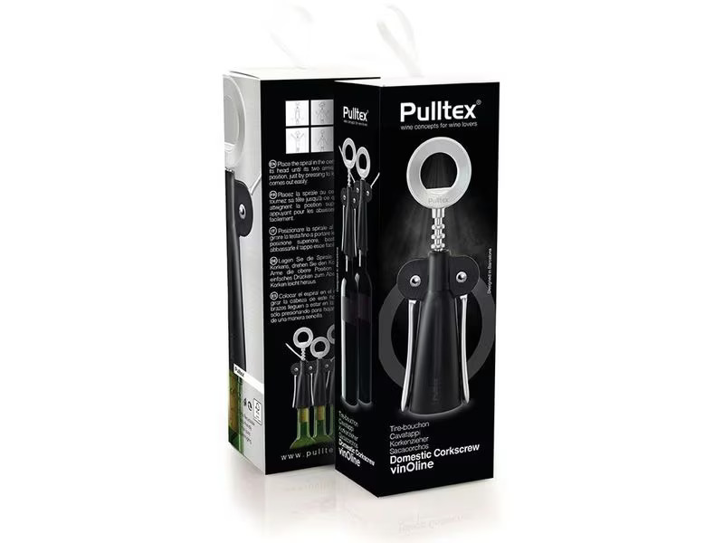 Pulltex Korkenzieher Vin-O-Line Domestic Schwarz/Silber
