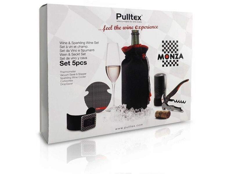 Pulltex Komplettes Weinset Monza Rot/Schwarz
