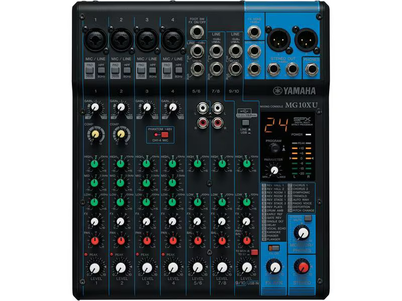 Yamaha Mischpult MG10XU - 10-Kanal, analog
