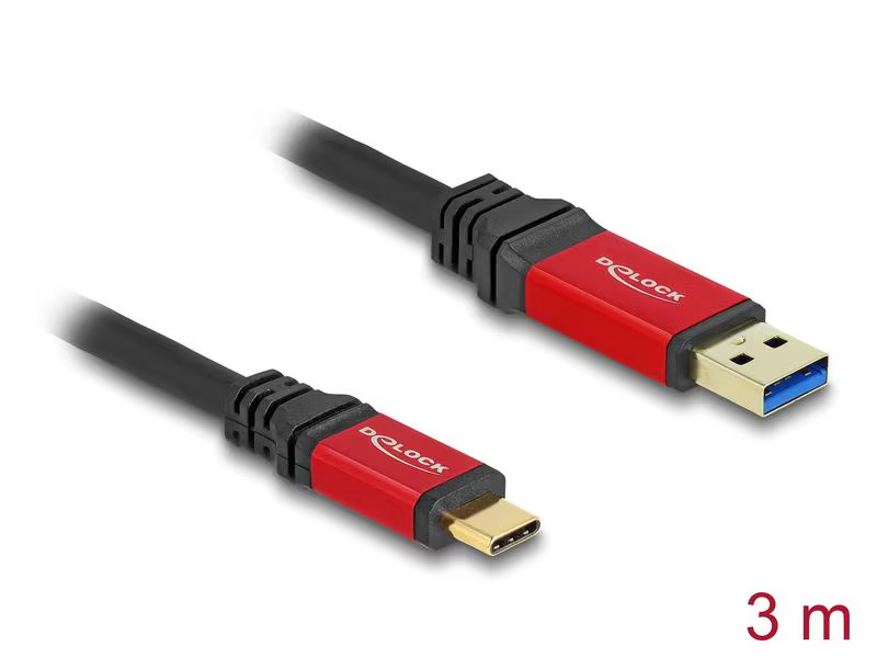 Delock USB-Kabel 10 Gbps USB A - USB C 3 m