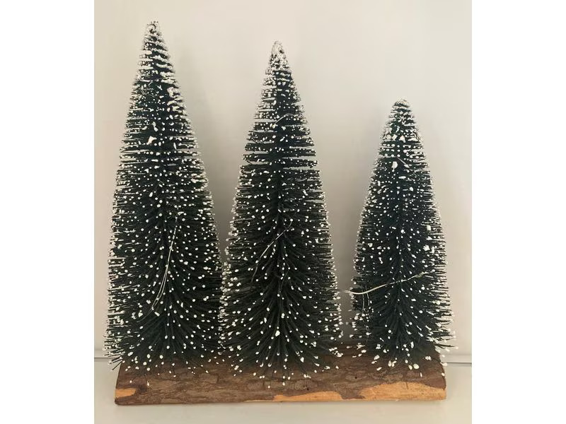 Dameco Tischdeko LED Tannenbäumchen, 10 LEDs, 22 cm, 3 Stück