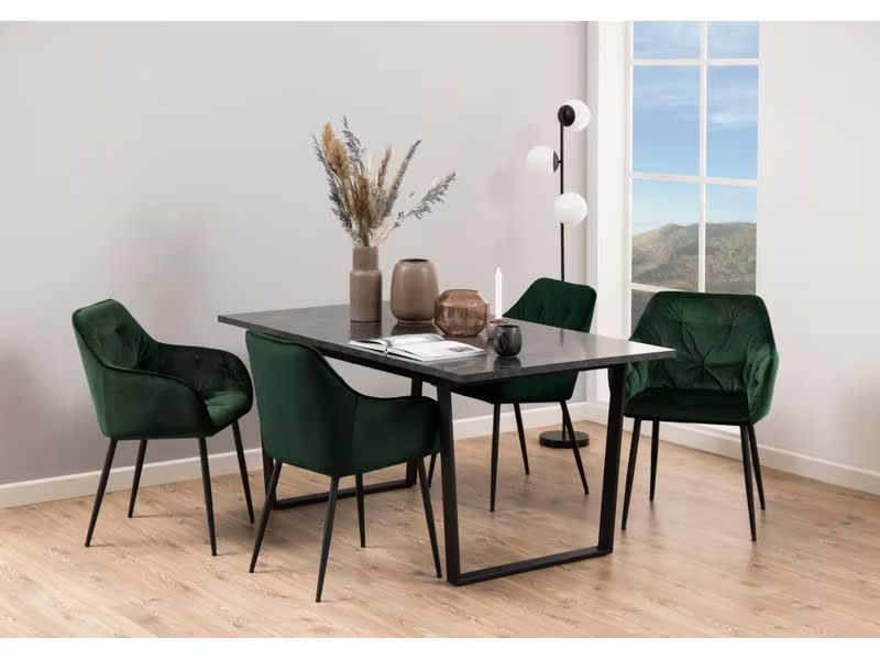 AC Design Tisch Amble 60 x 90 x 74 cm, Schwarz