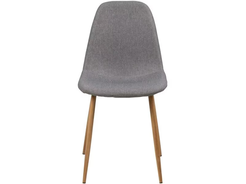AC Design Stuhl Wilma 4 Stück, Hellgrau/Nature