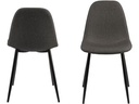 AC Design Stuhl Wilma 4 Stück, Dunkelgrau/Schwarz