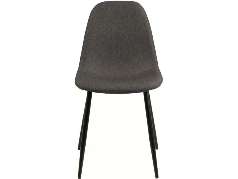 AC Design Stuhl Wilma 4 Stück, Dunkelgrau/Schwarz