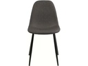 AC Design Stuhl Wilma 4 Stück, Dunkelgrau/Schwarz